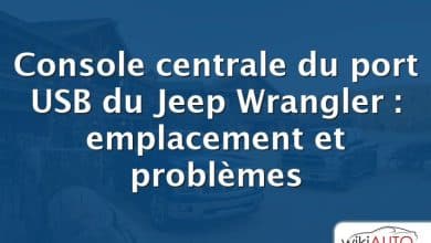 Console centrale du port USB du Jeep Wrangler : emplacement et problèmes